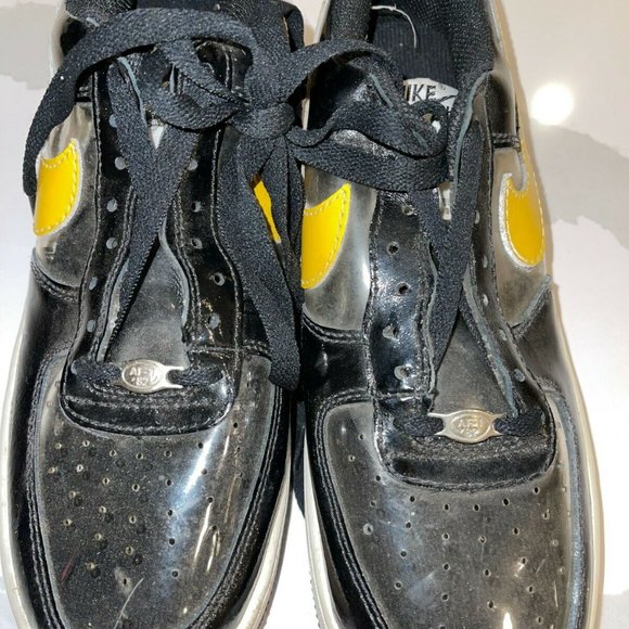 INVISIBLE BLACK/YELLOW NIKE SNEAKERS sz8 JG 5 main image 12